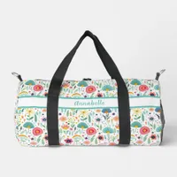 Whimsical Flower Garden Print Cut Sew Bag