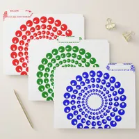 File Folders - Three Colors of Beads in Circles