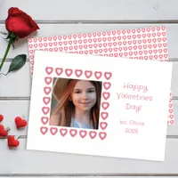 Heart Border Photo Classroom Valentine’s Card