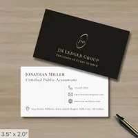 Simple Modern Professional Monogram Business Card