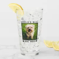 World's Best Dog Mom Paw Prints Pet Photo Frame Glass