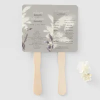 Breezy Pampas Grass Wedding Program Hand Fan