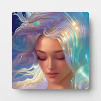 Mermaid with Shimmering Hair Plaque