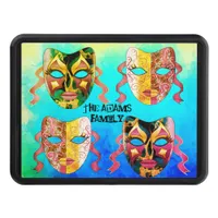 Cool and Trendy Pop Art Venetian Masque Colorful Hitch Cover