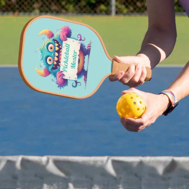 Funny Pickleball Monster Pickleball Paddle