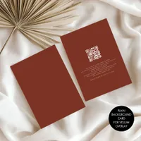 Plain Terracotta Background for Vellum Overlay Invitation