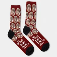 Personalized DOG DAD Fun Cool Pet Photo Collage Socks