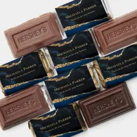 Navy Blue Gold Agate Business Promotional Hershey's Miniatures