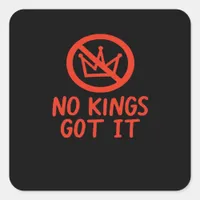 No Kings It Patriotic Style Square Sticker