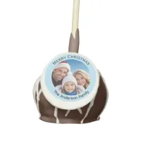 Merry Christmas Modern Festive Personalized Photo Cake Pops