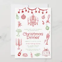 Holiday Illustrations Work Party Invites