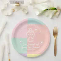 So Sweet of You to Come! Retro Ice Cream Thank You Paper Plates