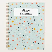 Colorful Dot Back to School Supplies  Planner
