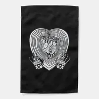 Crying Heart Classic - Skeleton Hands Heart Garden Flag