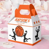 Basketball First Year Down 1st Birthday Favor Boxes