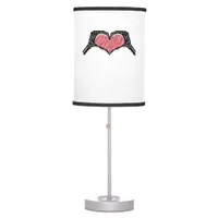 Skeleton Hand Heart Sign Valentines Day Classic Table Lamp