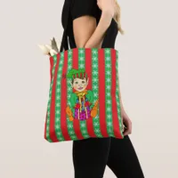 Christmas Elf  Holiday Gift Tote Bag
