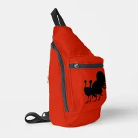 Silhouette of Turkeys Sling Bag