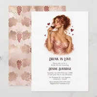 Drunk in Love Romantic Wine Bridal Shower Invitation