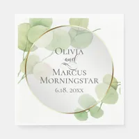Shower | Modern Springtime Eucalyptus Napkins