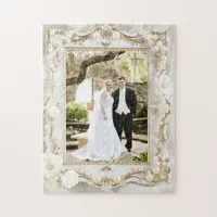 Pretty Wedding Personalized Photo Jigsaw Puzzle
