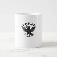 Halloween F-Caw-F Bird Crow Women Men Minimal Clea Giant Coffee Mug