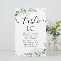LINEN Eucalyptus Wedding Table Seating Chart
