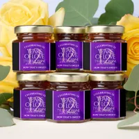 Elegant 12th Silk Wedding Anniversary Celebration Honey Jar Favors