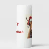 Highland Cow Christmas  Pillar Candle