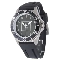 Black white elegant classic business logo watch