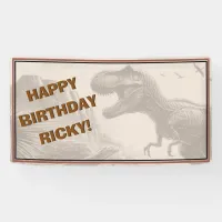 HAPPY BIRTHDAY T-rex Dinosaur Banner