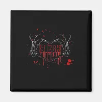 Blegh Breakdown Skeleton Heart Hands Emo Screamo Magnet