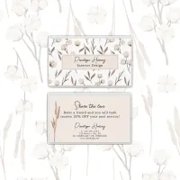 Botanical Greenery Interior Design Referral Card