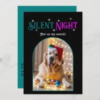 Festive Fusion Funny Pet Dog Christmas Photo Holiday Card
