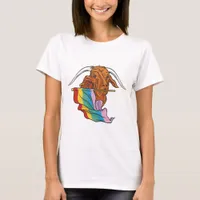 LGBTQ Pride Goat With Rainbow Flag T-Shirt