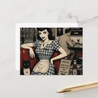 Retro Vampire Diner Postcard