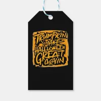 Trumpkin Make Halloween Great Again – Autumn Sloth Gift Tags