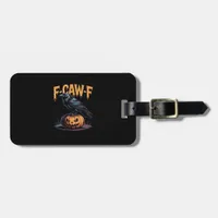 F-Caw-F Halloween Raven Jack-O-Lantern Spooky Seas Luggage Tag