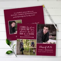 Budget Burgundy Christian Graduation Photo