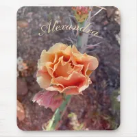 Pretty Peach Prickly Pear Flower Mouse Pad