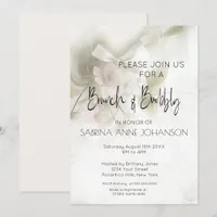 Brunch and Bubbly Blush Pink Peach Blossoms Invitation