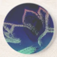 Digital Art Hen and Chicks Plant Coaster