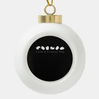 Just Little Boo Creative Casual Look Ceramic Ball Christmas Ornament