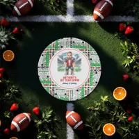 First Year Down Football 1st Birthday Party Paper Plates