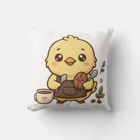 Cute Chick Bean Spoon Kawaii Coffee Pillow