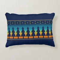 Southwest Sunset Pines Blue Accent Pillow