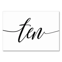 Wedding Table Numbers - Luxe Typography (Black) 10