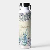 Personalized Watercolor Ocean Sea Life Beach Water Bottle