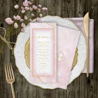 Fine Lines Gold Abstract Wedding Menu V2 Mv ID867