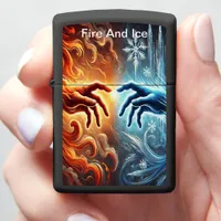 Fire and Ice: Where Opposites Attract Zippo Lighter